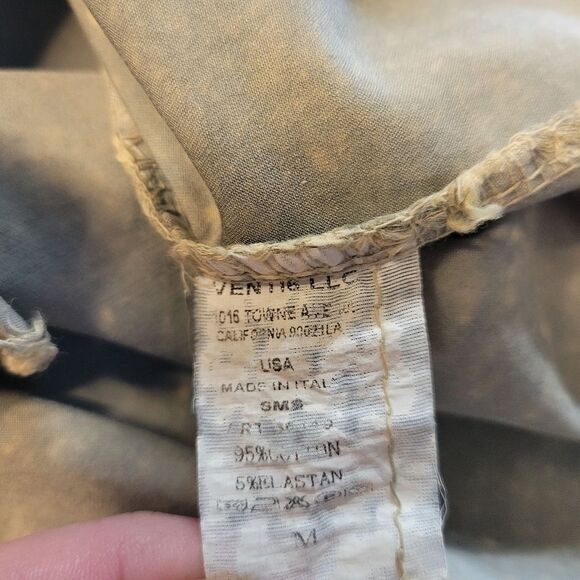 Venti6 Italian Distressed Button Down or Lightweight Schacket Women's Medium - Picture 4 of 8